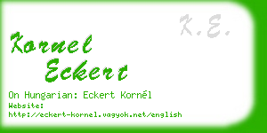 kornel eckert business card